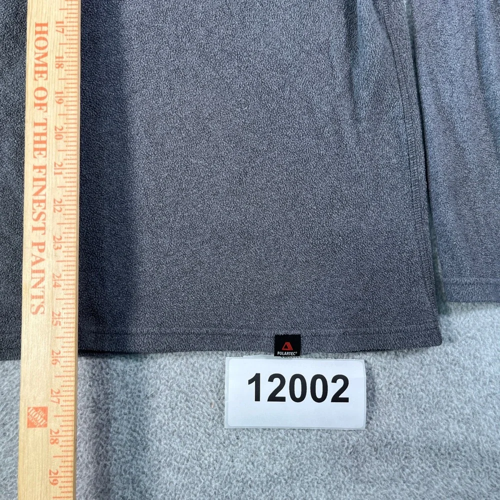 The North Face Polartec Fleece Jacket Mens Medium Gray Mock Neck Quarter Zip